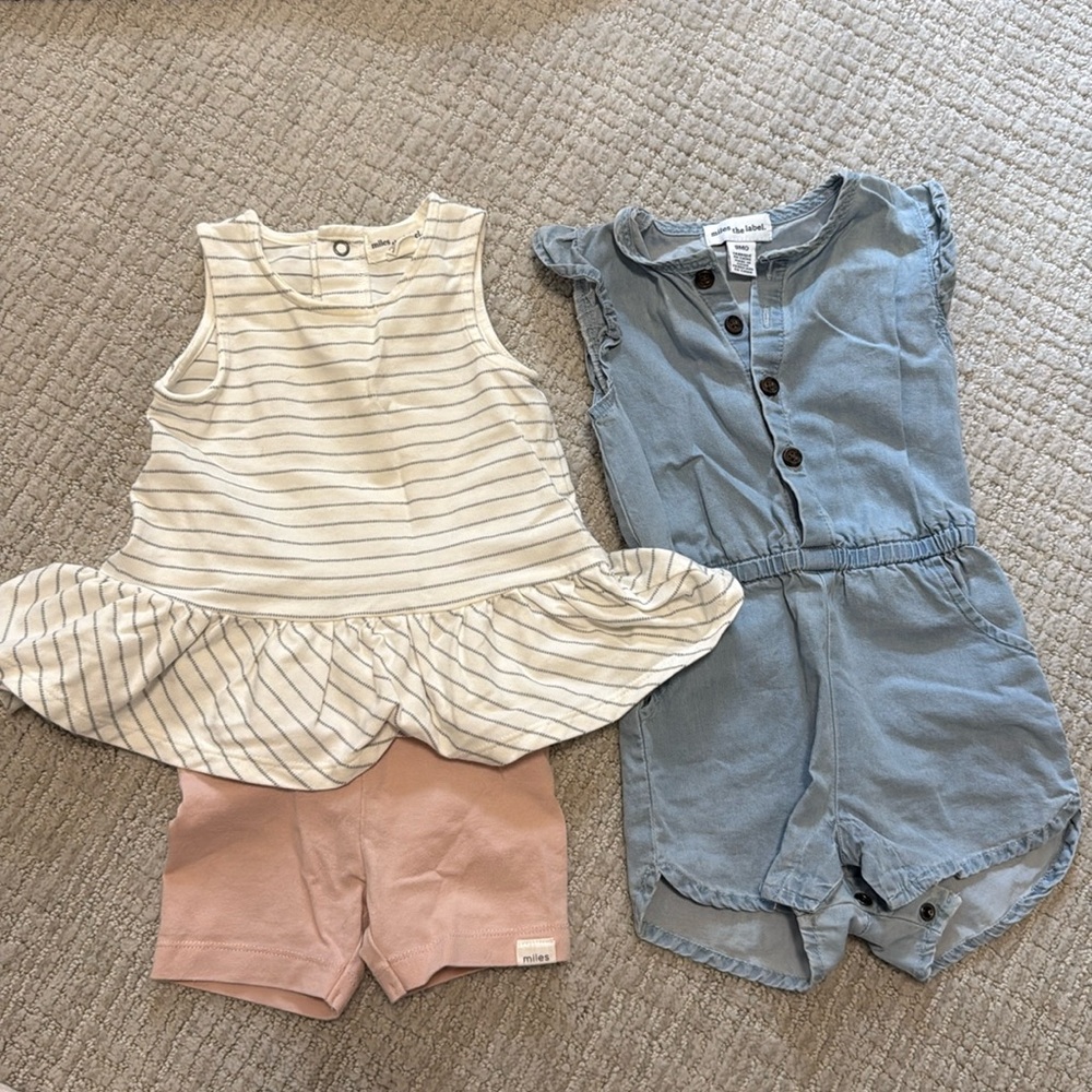 Miles the Label baby girls 9 month bundle $75